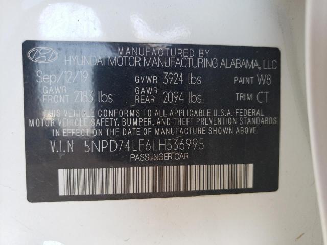 Photo 11 VIN: 5NPD74LF6LH536995 - HYUNDAI ELANTRA SE 