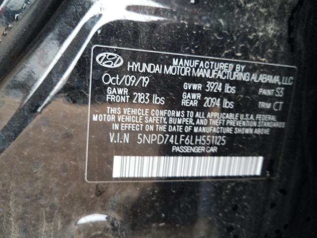 Photo 9 VIN: 5NPD74LF6LH551125 - HYUNDAI ELANTRA SE 