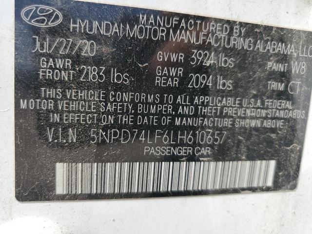 Photo 11 VIN: 5NPD74LF6LH610657 - HYUNDAI ELANTRA SE 