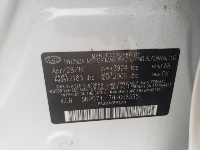 Photo 9 VIN: 5NPD74LF7HH066595 - HYUNDAI ELANTRA SE 