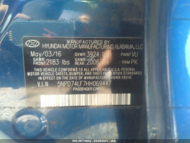 Photo 8 VIN: 5NPD74LF7HH069447 - HYUNDAI ELANTRA 