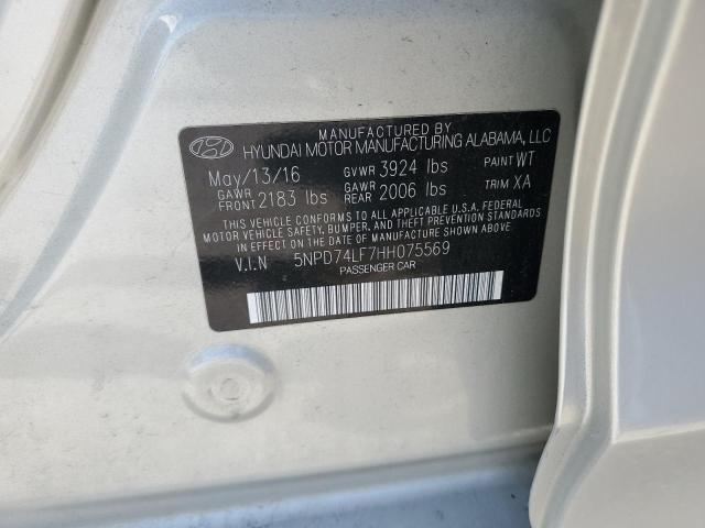 Photo 9 VIN: 5NPD74LF7HH075569 - HYUNDAI ELANTRA SE 