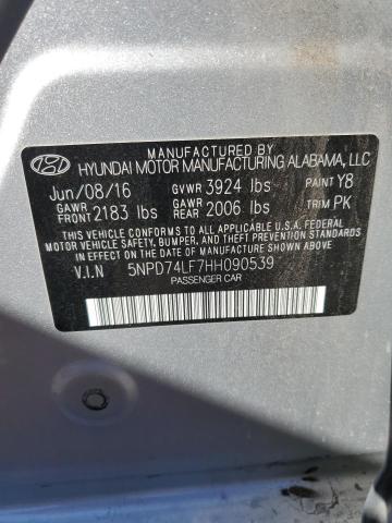 Photo 11 VIN: 5NPD74LF7HH090539 - HYUNDAI ELANTRA 