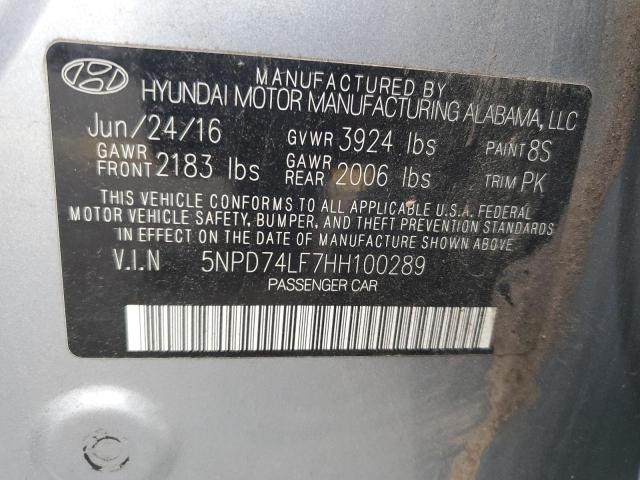 Photo 11 VIN: 5NPD74LF7HH100289 - HYUNDAI ELANTRA SE 