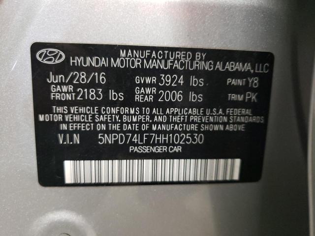 Photo 11 VIN: 5NPD74LF7HH102530 - HYUNDAI ELANTRA 