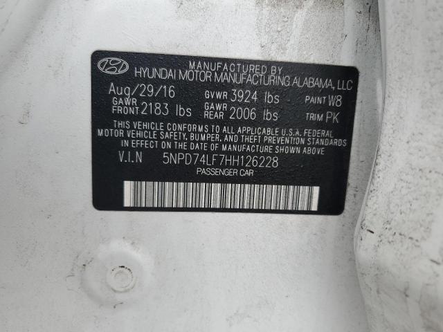 Photo 12 VIN: 5NPD74LF7HH126228 - HYUNDAI ELANTRA SE 