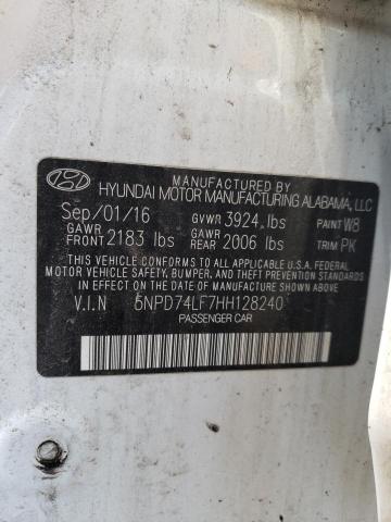 Photo 12 VIN: 5NPD74LF7HH128240 - HYUNDAI ELANTRA SE 