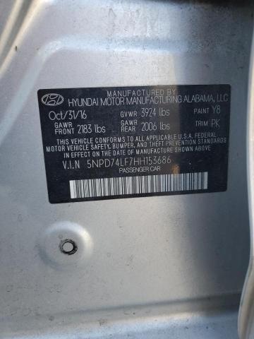 Photo 11 VIN: 5NPD74LF7HH153686 - HYUNDAI ELANTRA SE 