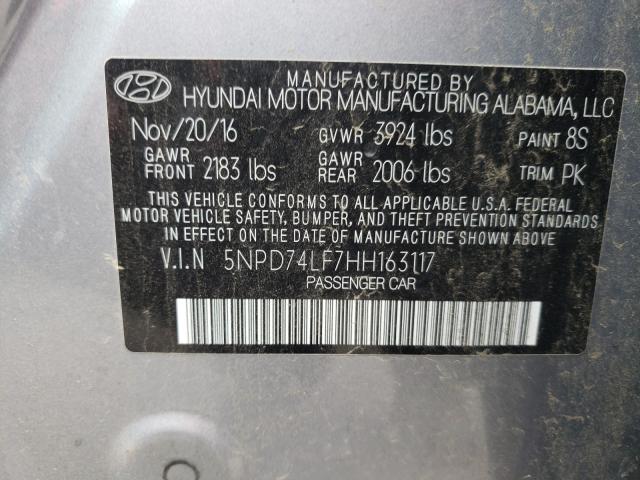 Photo 9 VIN: 5NPD74LF7HH163117 - HYUNDAI ELANTRA SE 