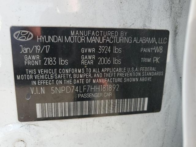 Photo 11 VIN: 5NPD74LF7HH181892 - HYUNDAI ELANTRA 