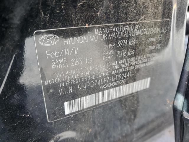 Photo 11 VIN: 5NPD74LF7HH192441 - HYUNDAI ELANTRA 