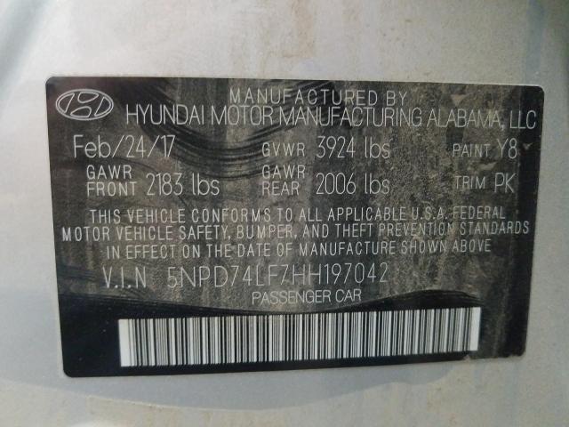 Photo 9 VIN: 5NPD74LF7HH197042 - HYUNDAI ELANTRA SE 