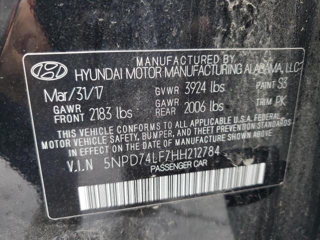 Photo 11 VIN: 5NPD74LF7HH212784 - HYUNDAI ELANTRA 