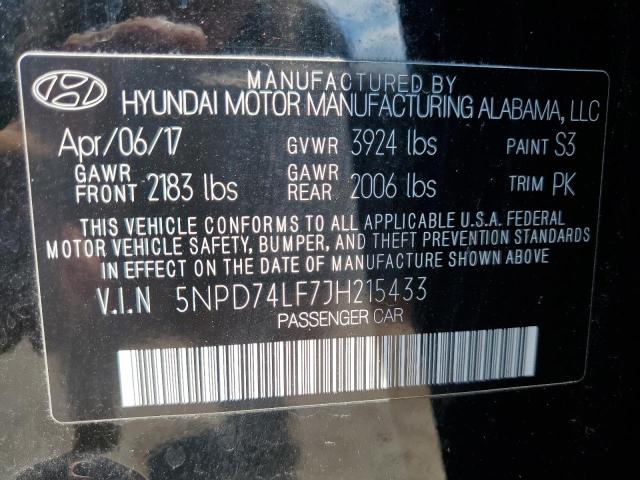 Photo 11 VIN: 5NPD74LF7JH215433 - HYUNDAI ELANTRA 