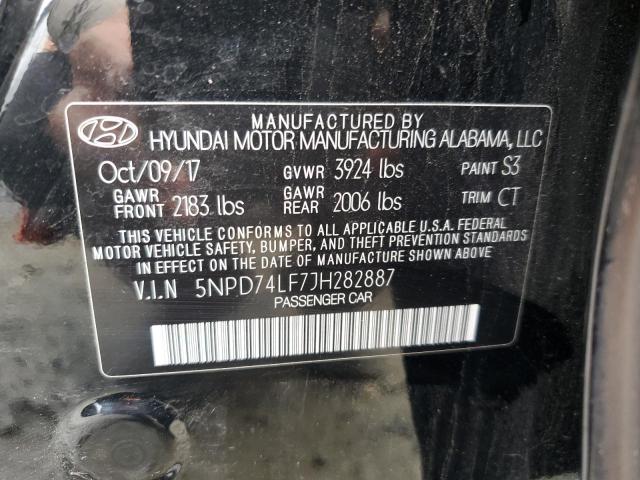 Photo 11 VIN: 5NPD74LF7JH282887 - HYUNDAI ELANTRA 