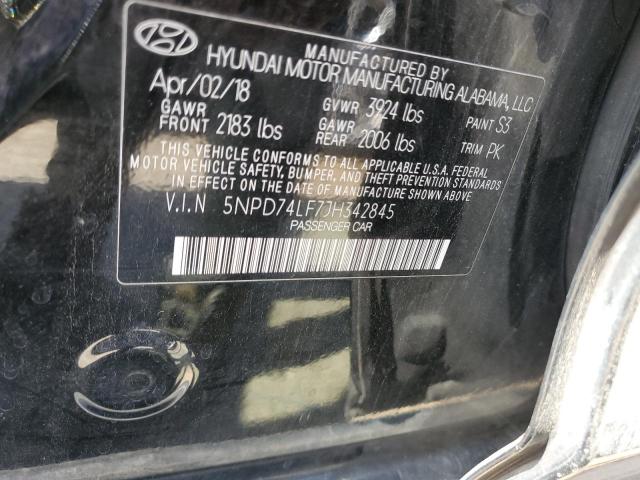 Photo 11 VIN: 5NPD74LF7JH342845 - HYUNDAI ELANTRA SE 