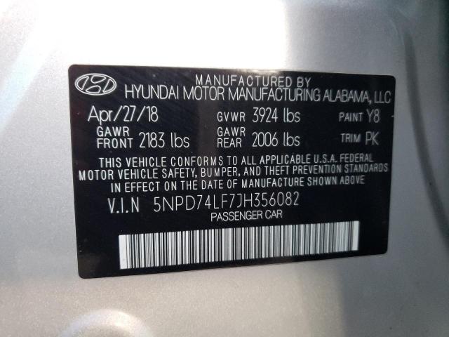 Photo 11 VIN: 5NPD74LF7JH356082 - HYUNDAI ELANTRA SE 