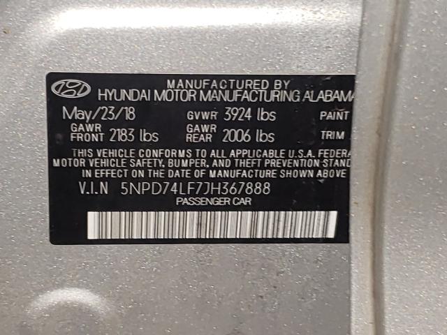 Photo 9 VIN: 5NPD74LF7JH367888 - HYUNDAI ELANTRA 