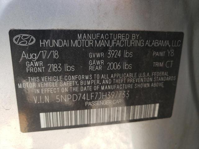 Photo 12 VIN: 5NPD74LF7JH397733 - HYUNDAI ELANTRA SE 