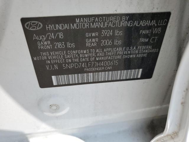 Photo 11 VIN: 5NPD74LF7JH400615 - HYUNDAI ELANTRA SE 