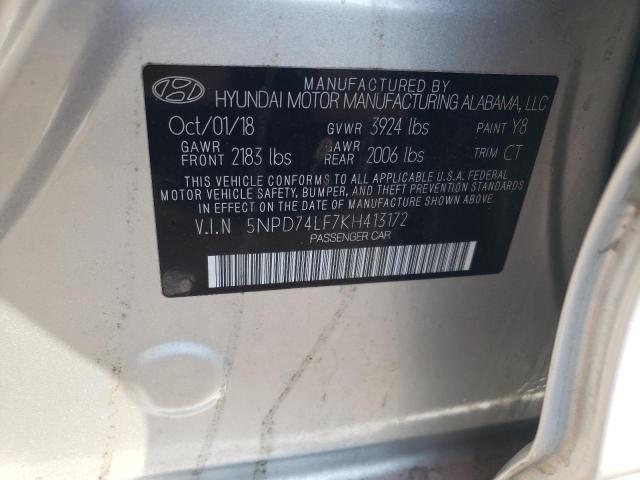 Photo 11 VIN: 5NPD74LF7KH413172 - HYUNDAI ELANTRA SE 