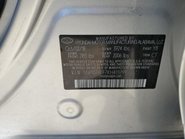 Photo 12 VIN: 5NPD74LF7KH413799 - HYUNDAI ELANTRA SE 