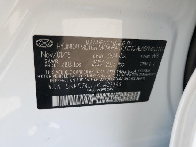 Photo 11 VIN: 5NPD74LF7KH428366 - HYUNDAI ELANTRA SE 