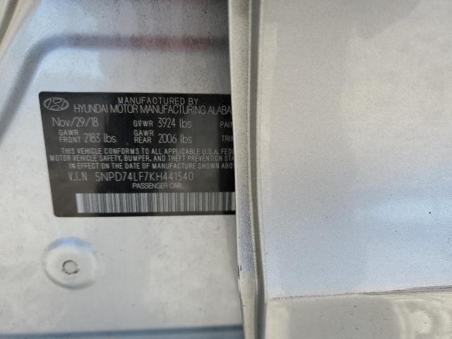 Photo 9 VIN: 5NPD74LF7KH441540 - HYUNDAI ELANTRA 