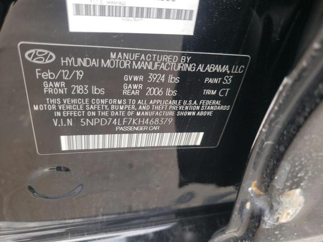 Photo 11 VIN: 5NPD74LF7KH468379 - HYUNDAI ELANTRA 