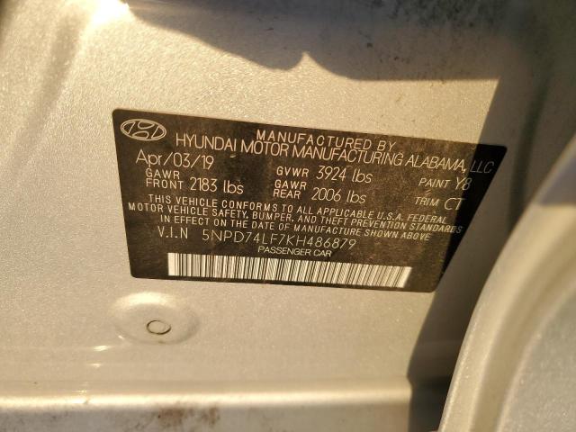 Photo 11 VIN: 5NPD74LF7KH486879 - HYUNDAI ELANTRA SE 