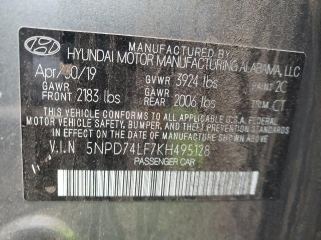 Photo 9 VIN: 5NPD74LF7KH495128 - HYUNDAI ELANTRA SE 