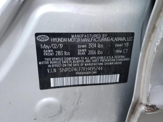 Photo 9 VIN: 5NPD74LF7KH495744 - HYUNDAI ELANTRA SE 