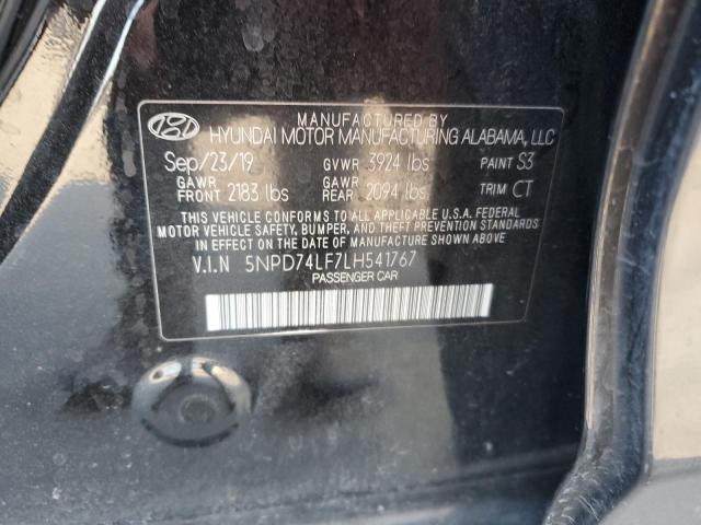 Photo 11 VIN: 5NPD74LF7LH541767 - HYUNDAI ELANTRA SE 