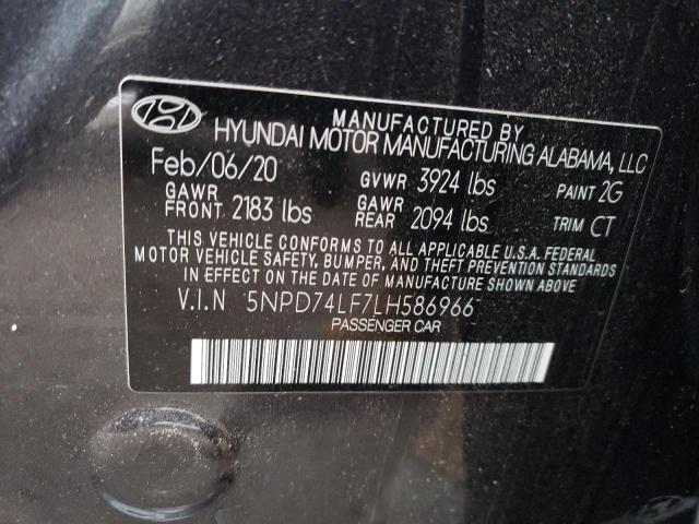 Photo 11 VIN: 5NPD74LF7LH586966 - HYUNDAI ELANTRA SE 