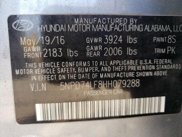 Photo 12 VIN: 5NPD74LF8HH079288 - HYUNDAI ELANTRA 