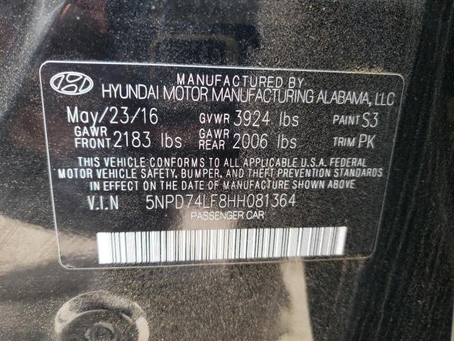 Photo 11 VIN: 5NPD74LF8HH081364 - HYUNDAI ELANTRA SE 