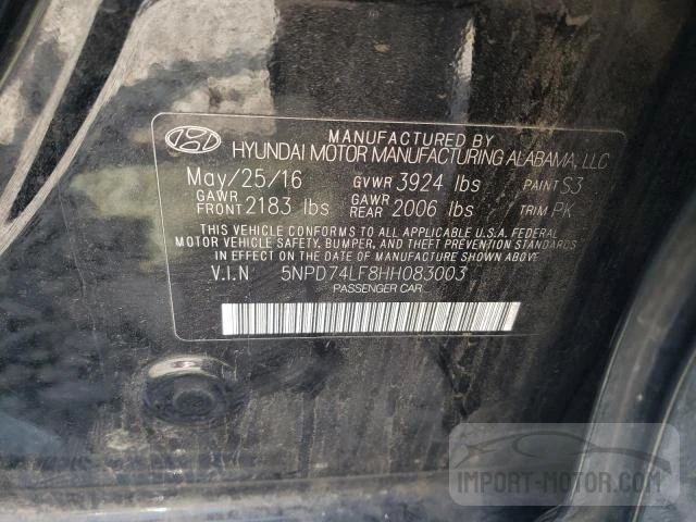 Photo 11 VIN: 5NPD74LF8HH083003 - HYUNDAI ELANTRA 