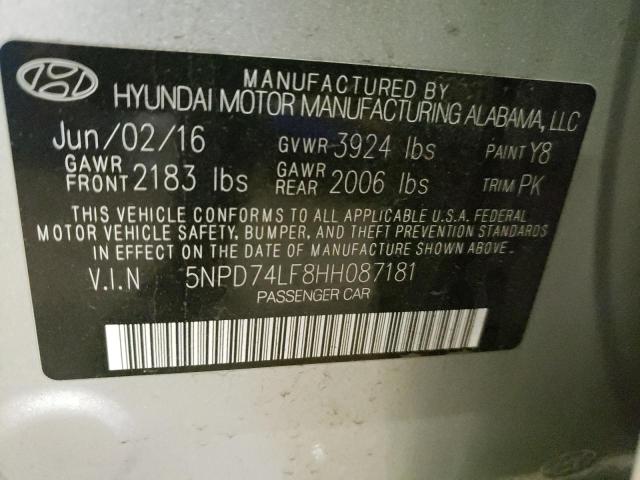 Photo 9 VIN: 5NPD74LF8HH087181 - HYUNDAI ELANTRA EC 