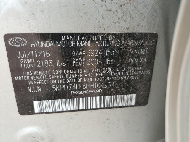 Photo 11 VIN: 5NPD74LF8HH104934 - HYUNDAI ELANTRA SE 