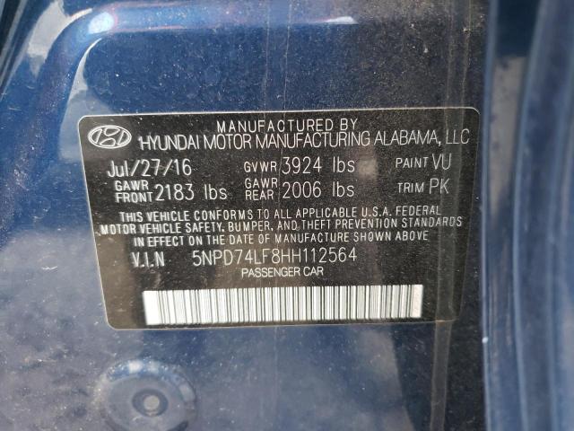 Photo 9 VIN: 5NPD74LF8HH112564 - HYUNDAI ELANTRA SE 