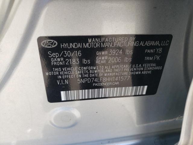 Photo 12 VIN: 5NPD74LF8HH141577 - HYUNDAI ALL MODELS 