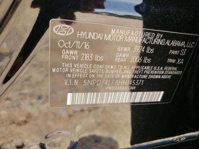 Photo 11 VIN: 5NPD74LF8HH145371 - HYUNDAI ELANTRA SE 