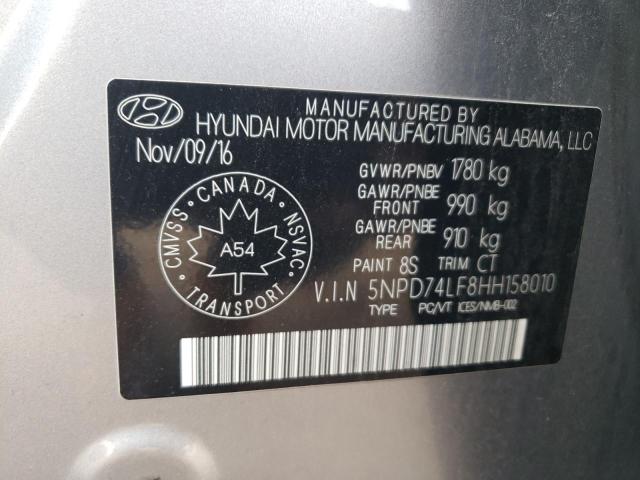 Photo 11 VIN: 5NPD74LF8HH158010 - HYUNDAI ELANTRA 