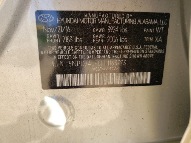 Photo 9 VIN: 5NPD74LF8HH163773 - HYUNDAI ELANTRA SE 