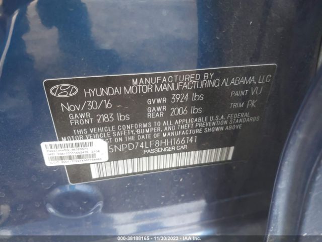 Photo 8 VIN: 5NPD74LF8HH166141 - HYUNDAI ELANTRA 