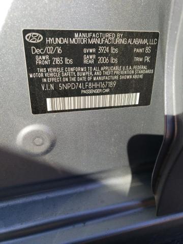 Photo 11 VIN: 5NPD74LF8HH167189 - HYUNDAI ELANTRA SE 