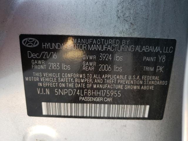 Photo 9 VIN: 5NPD74LF8HH175955 - HYUNDAI ELANTRA SE 