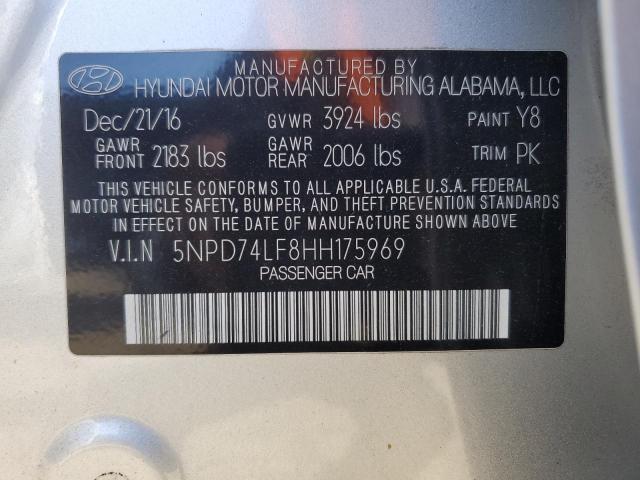 Photo 11 VIN: 5NPD74LF8HH175969 - HYUNDAI ELANTRA SE 