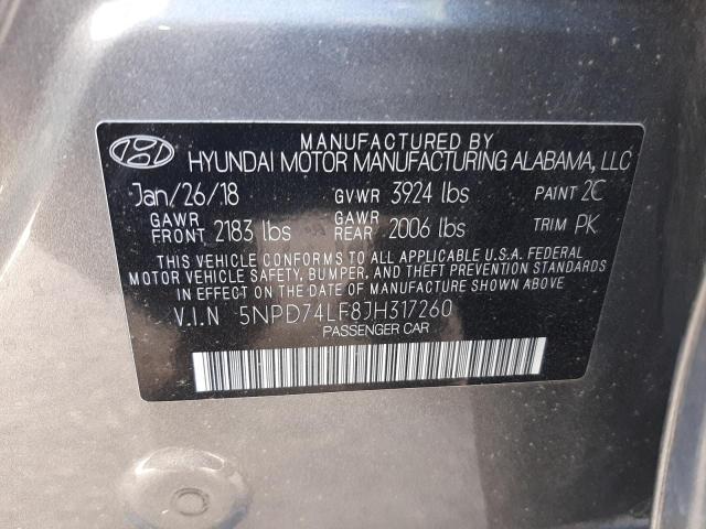 Photo 9 VIN: 5NPD74LF8JH317260 - HYUNDAI ELANTRA SE 