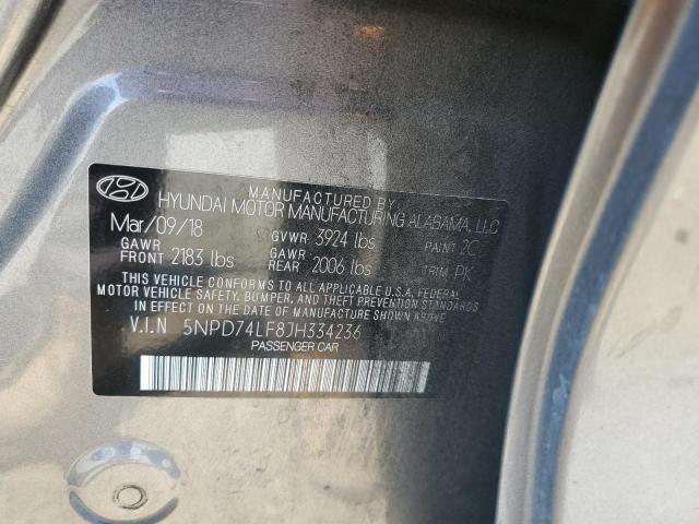 Photo 11 VIN: 5NPD74LF8JH334236 - HYUNDAI ELANTRA 